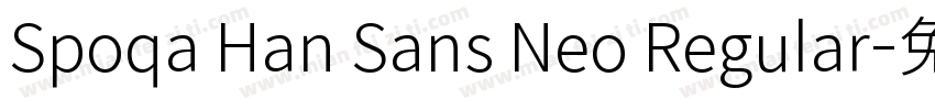 Spoqa Han Sans Neo Regular字体转换